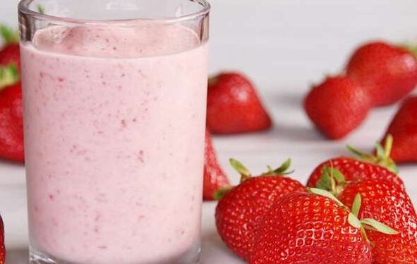 Strawberry smoothie to slim down