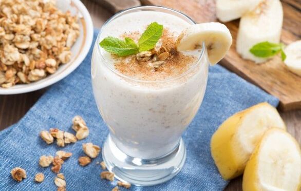 oat and banana smoothie to slim down