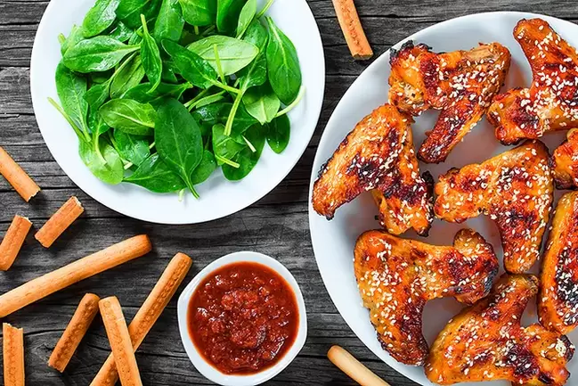 chicken wings on a carb-free diet